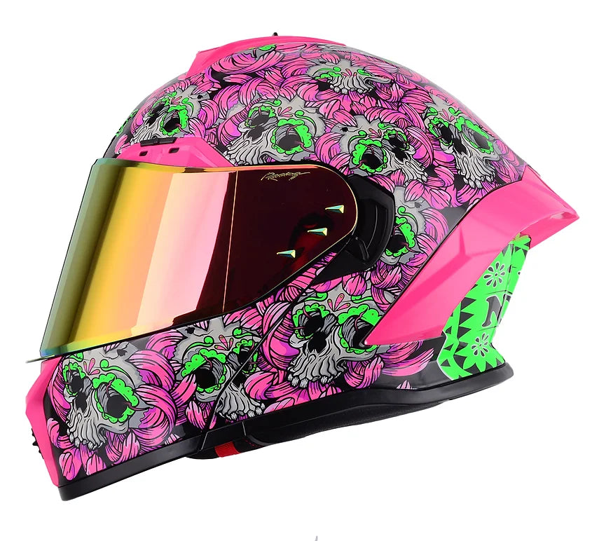 Casco Abatible Noss NS X90N Calavera Rosa