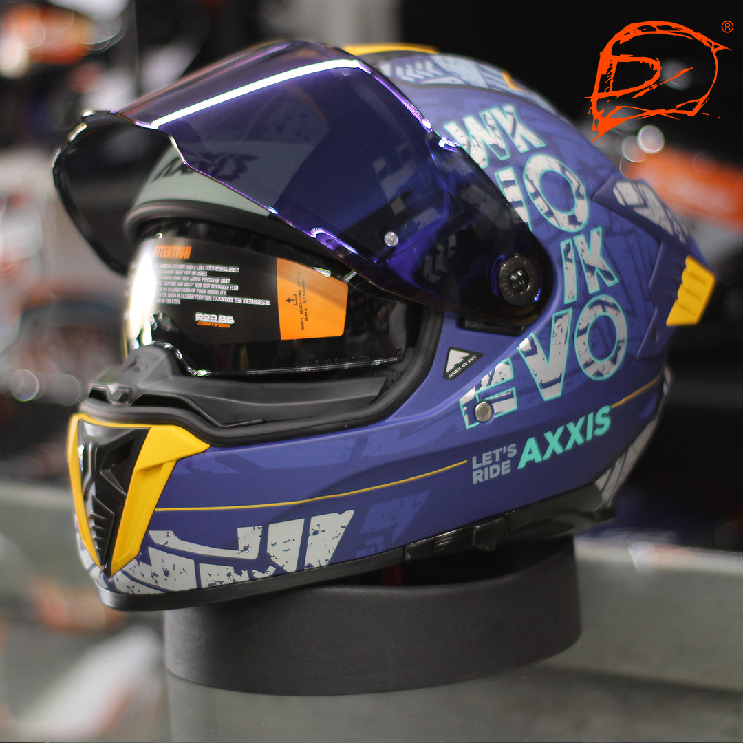 Casco Integral Axxis Hawk Lets Ride C7 Azul