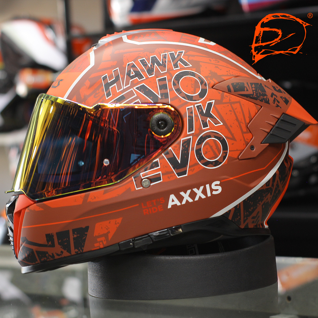 Casco Integral AXXIS Hawk Lets Ride C5 Rojo