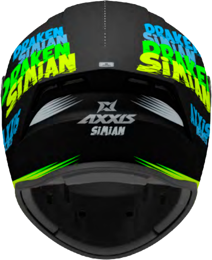 CASCO INTEGRAL AXXIS DRAKEN SIMIAN B3 GRIS VERDE