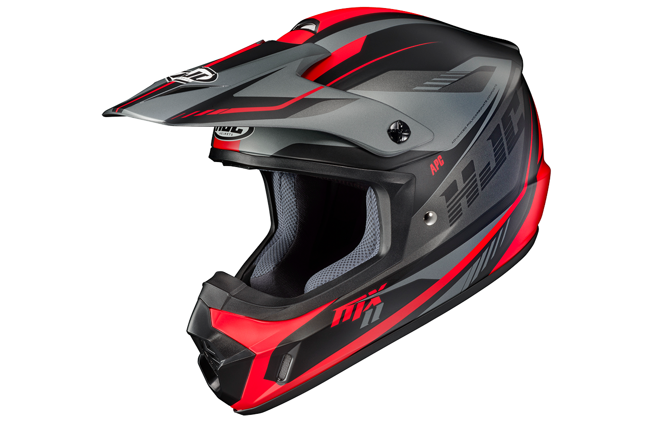 CASCO CROSS HJC CS-MX II DRIFT MC21SF GRIS ROJO