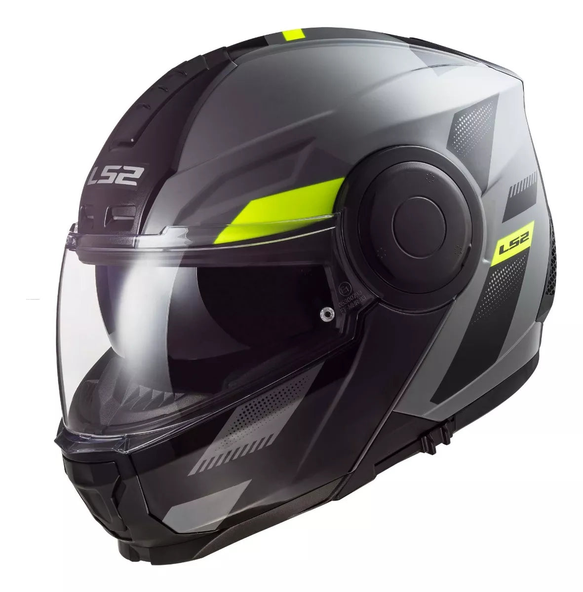 CASCO ABATIBLE LS2 SCOPE MAX NARDO NEGRO AMARILLO