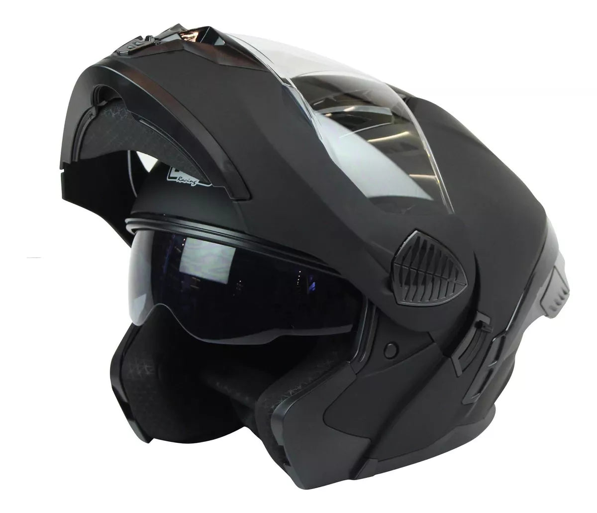 CASCO ABATIBLE R7 RACING 167 NEGRO MATE