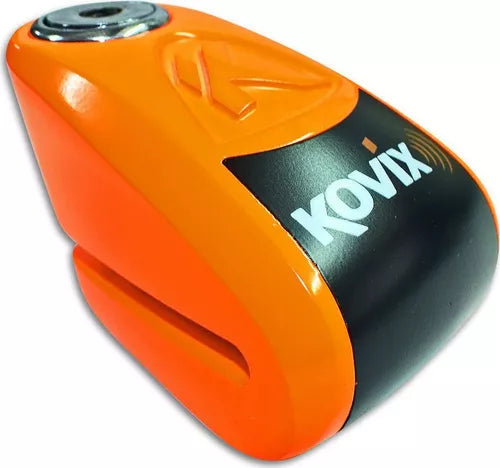 CANDADO DE DISCO CON ALARMA KOVIX KAZ10 NARANJA