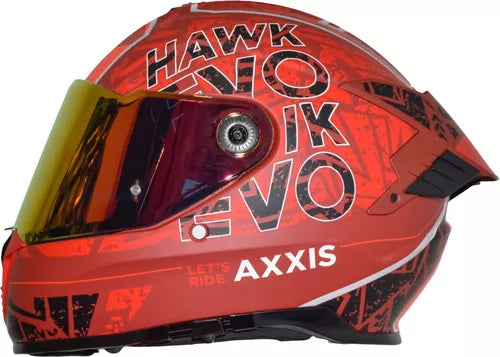 Casco Integral AXXIS Hawk Lets Ride C5 Rojo