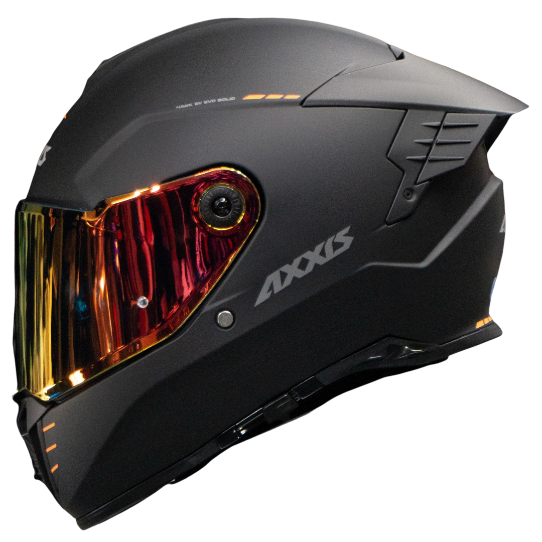 CASCO INTEGRAL  AXXIS HAWK EVO SOLID A1 NEGRO MATE