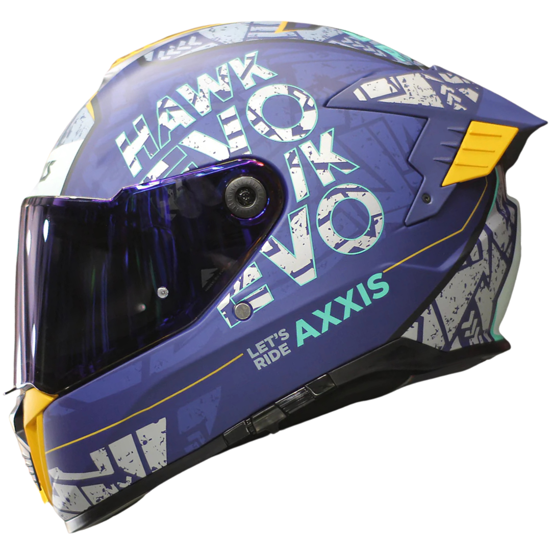 Casco Integral Axxis Hawk Lets Ride C7 Azul