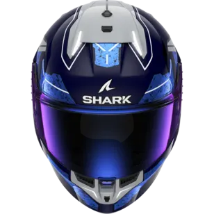 Casco Integral Shark con luz led Skwal I3 Rhad Azul