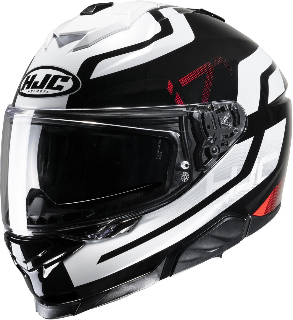 CASCO INTEGRAL HJC I71 ENTA MC21 BLANCO NEGRO ROJO