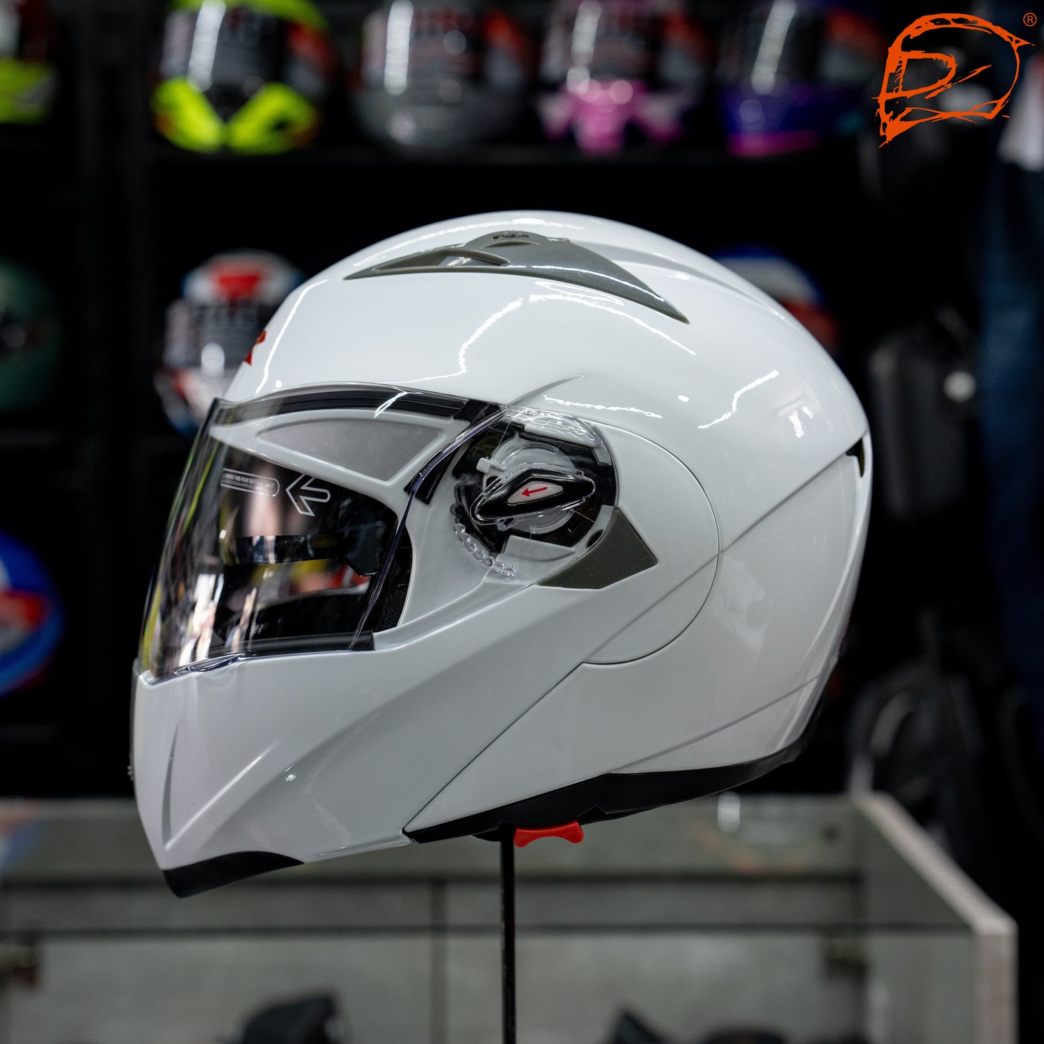 CASCO ABATIBLE RIDE TOUR EL SOLID BLANCO