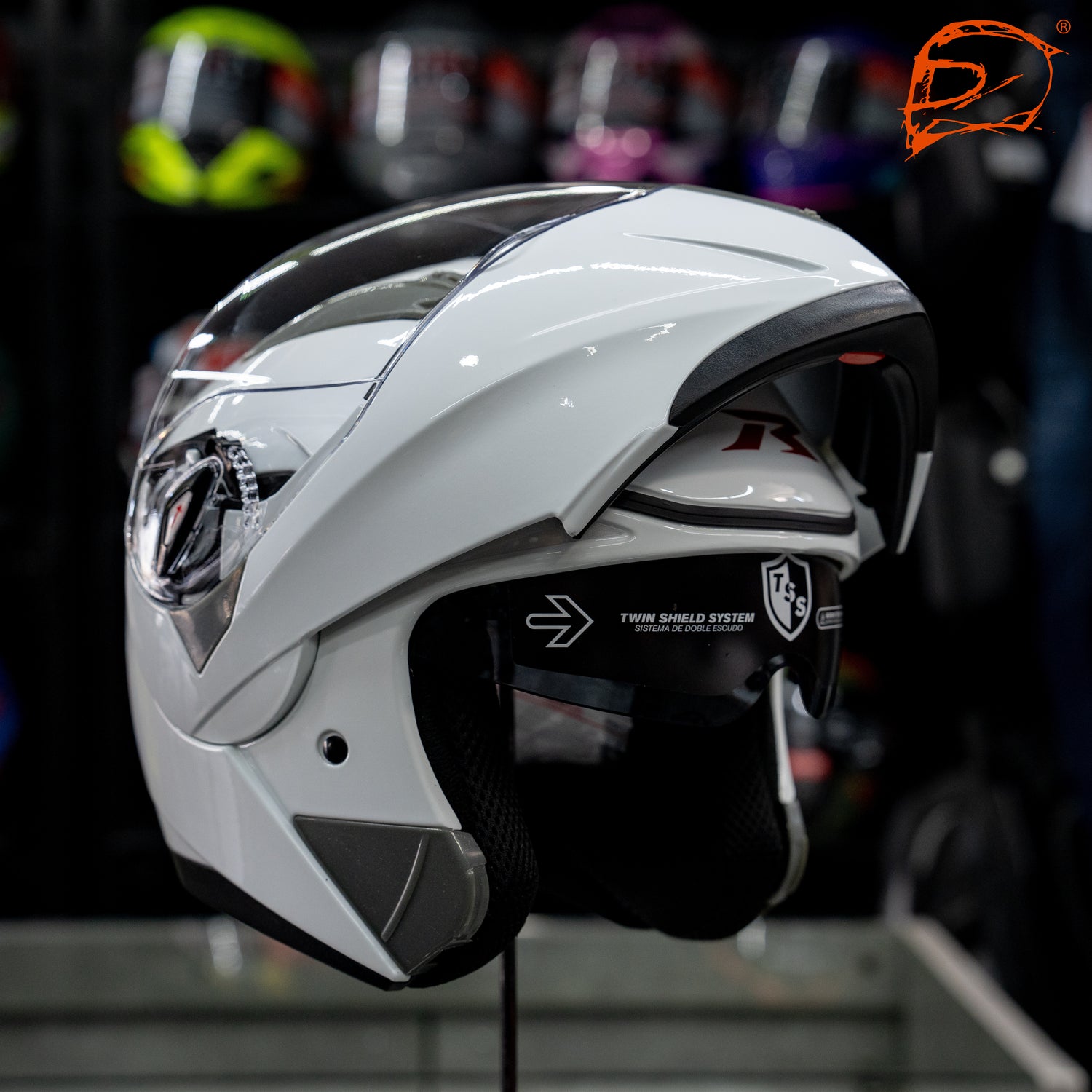 CASCO ABATIBLE RIDE TOUR EL SOLID BLANCO