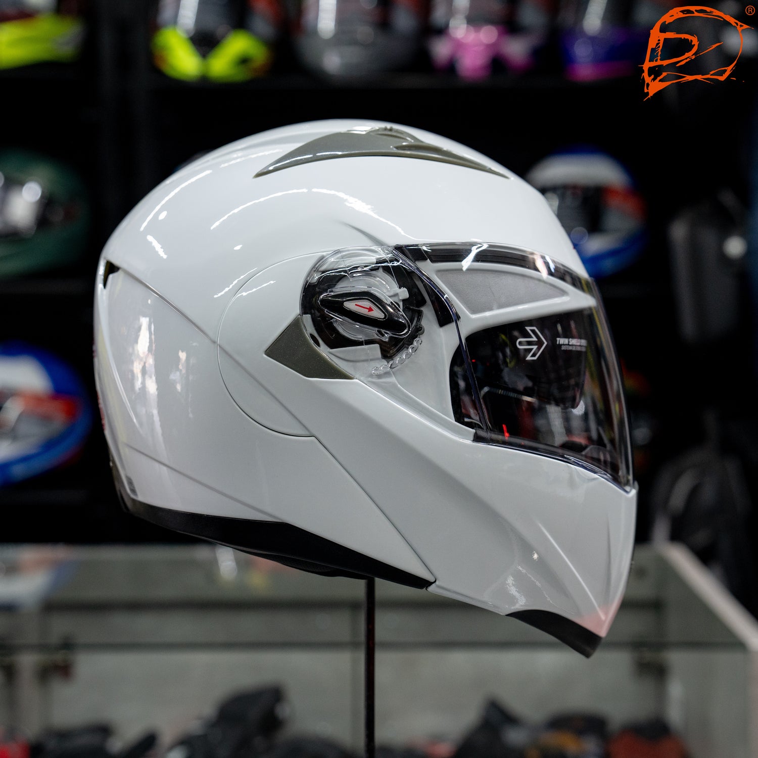 CASCO ABATIBLE RIDE TOUR EL SOLID BLANCO