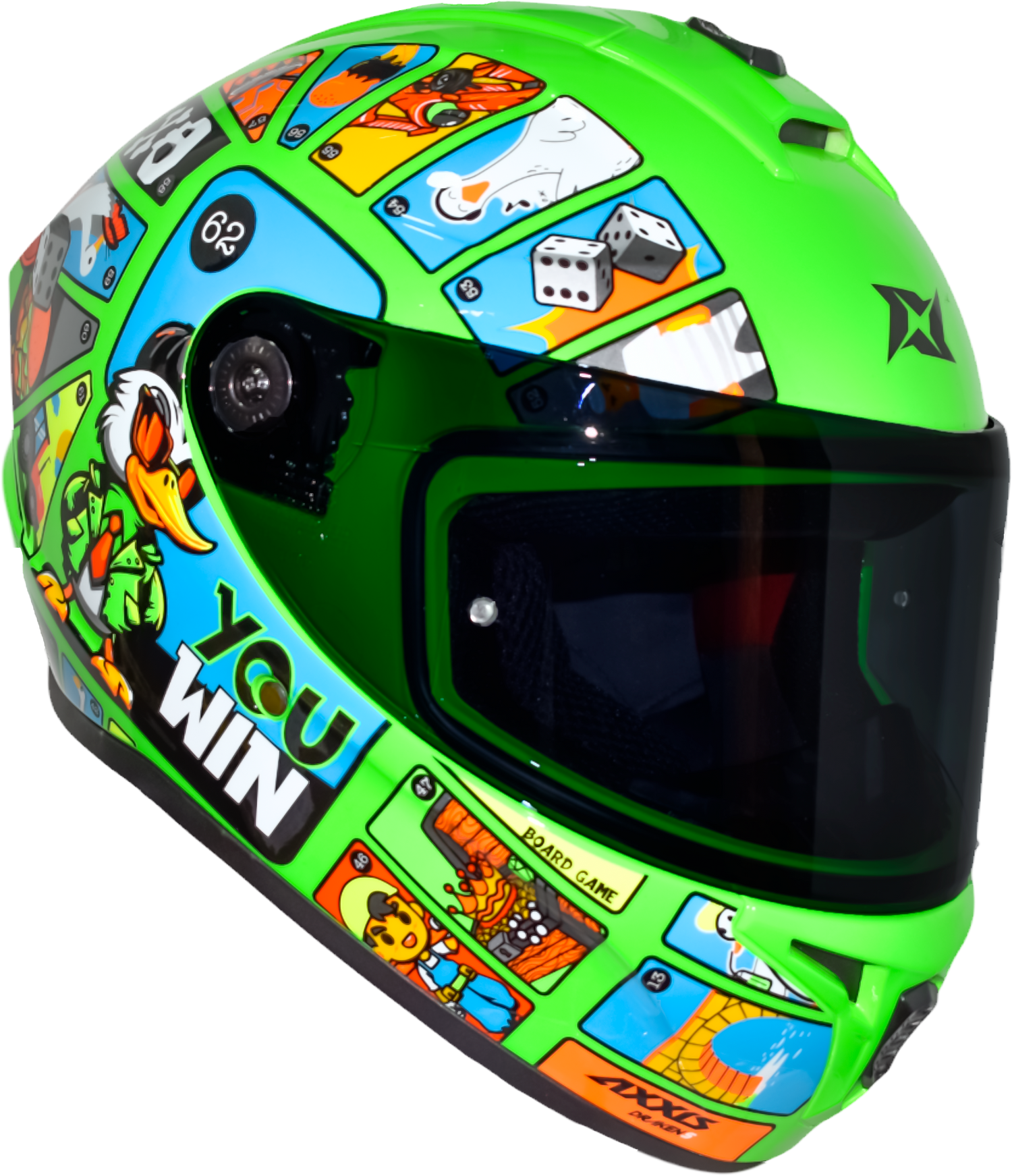 CASCO INTEGRAL AXXIS DRAKEN GOOSE GAME A6 VERDE