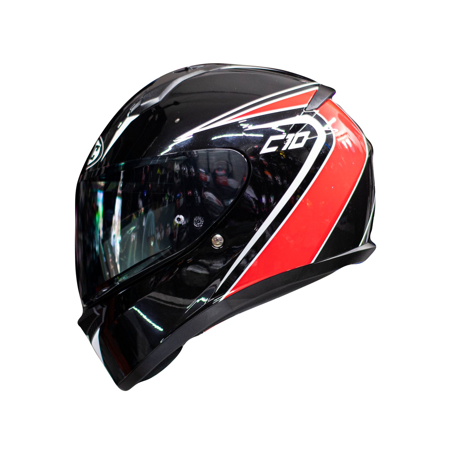 CASCO HJC C10 SANTO ROJO BRILLO MC1