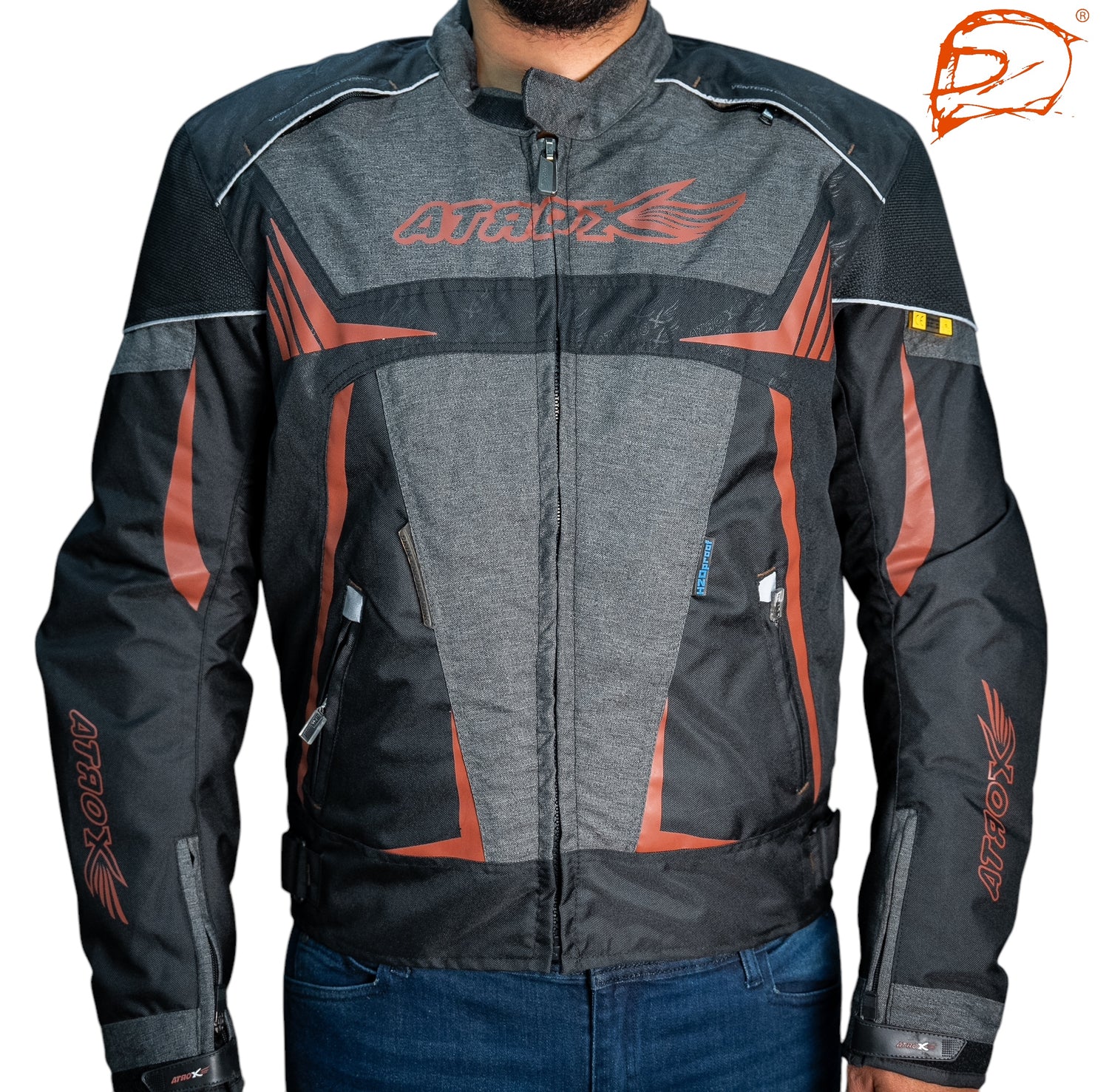 Chamarra Atrox CE 2137 Cordura corta  Gris con Protecciones