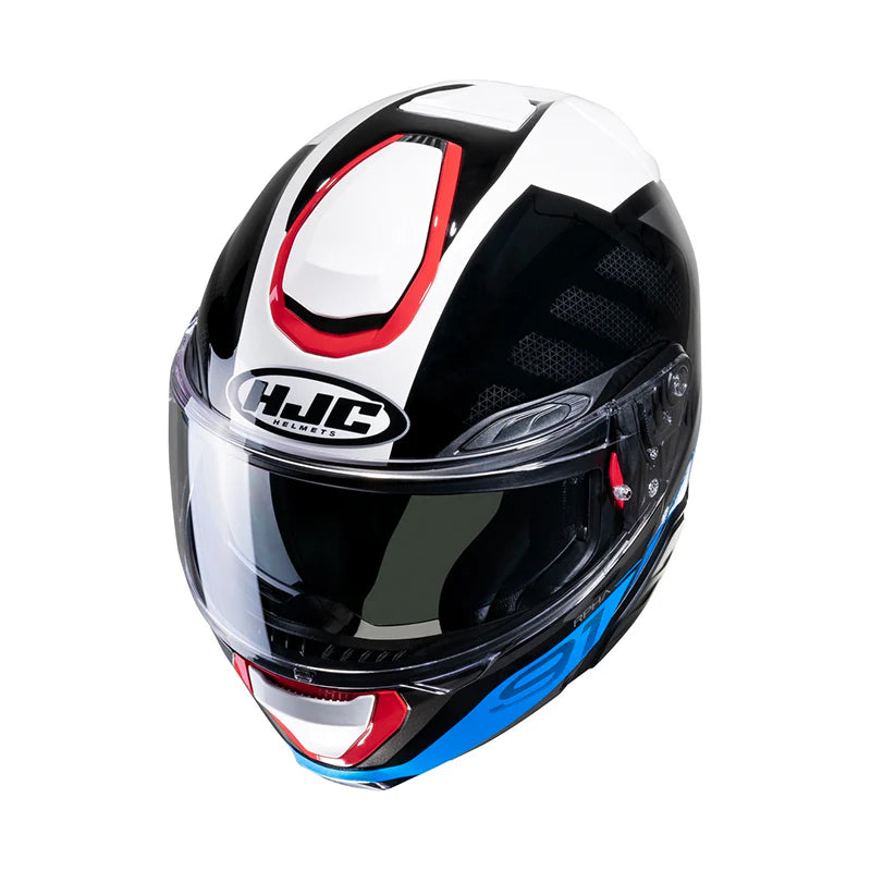 CASCO ABATIBLE HJC RPHA 91 CARBON RAFINO MC21 AZUL