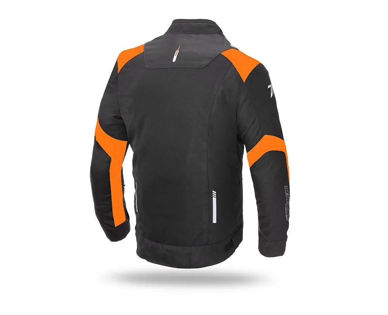 Chamarra Seventy Degress SD-JR52 VERANO RACING NEGRA/NARANJA