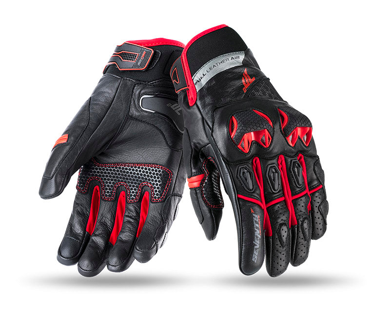 Guantes Seventy SD-N32 Naked Negro Rojo