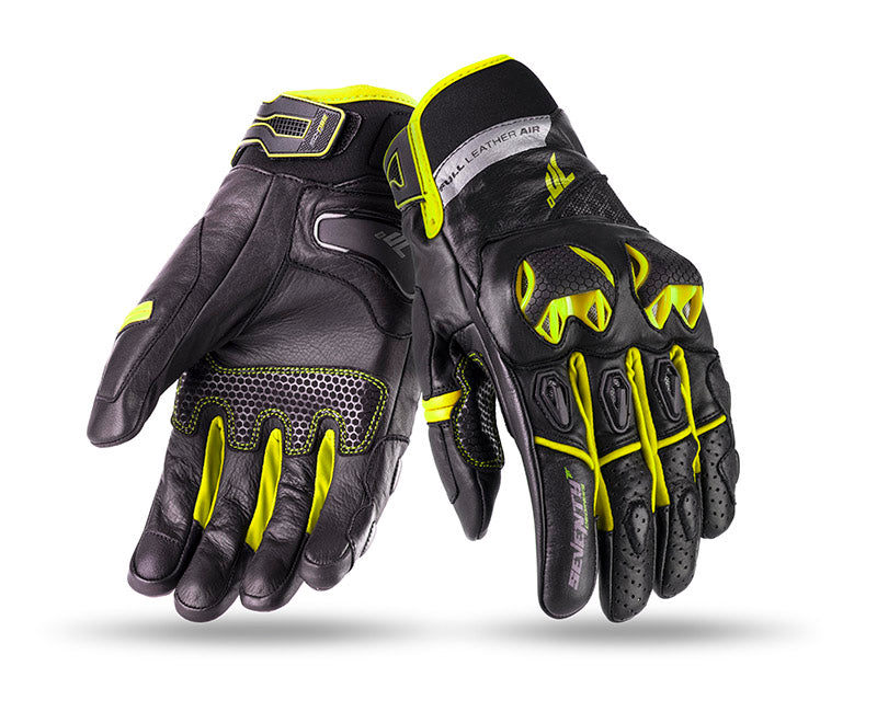 Guantes Seventy SD-N32 Racing Naked Negro Amarillo