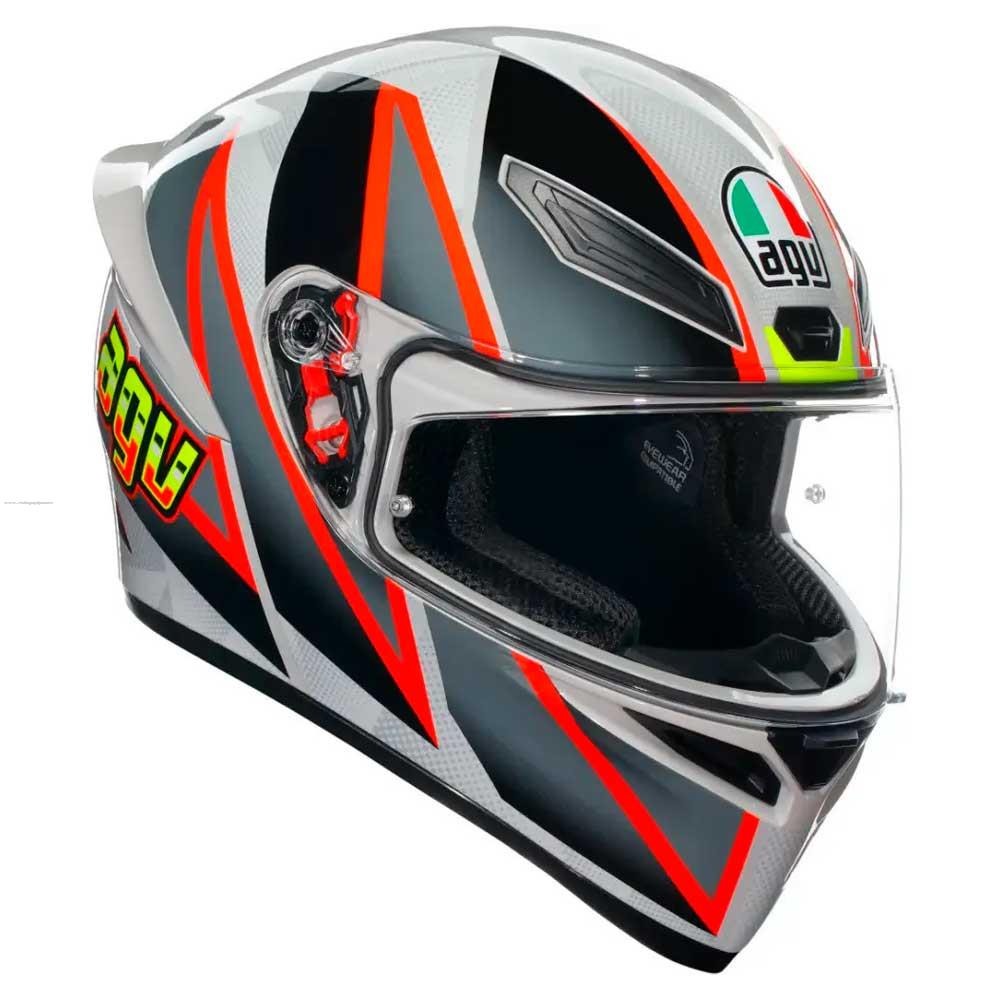 CASCO INTEGRAL AGV K-1 BLIPPER ROJO GRIS