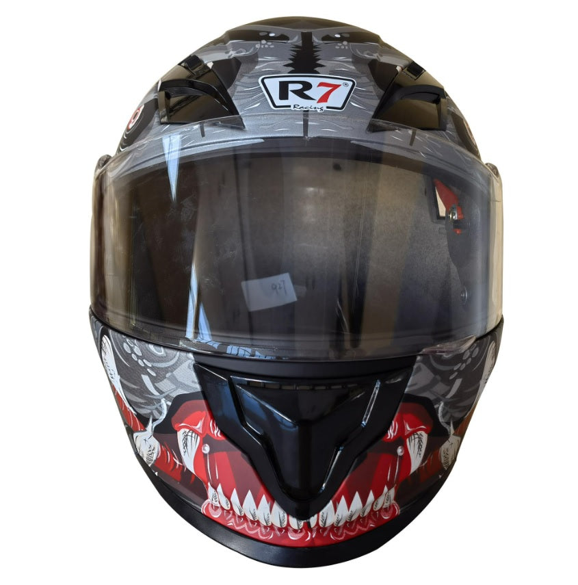 CASCO ABATIBLE R7 EXPERT PREDATOR GRIS