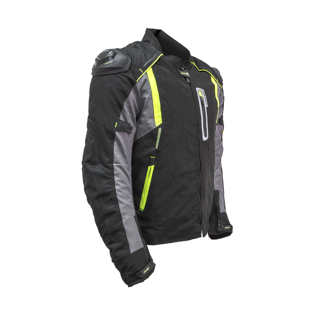 CHAMARRA ATROX CON PROTECCIONES AT-2128 CORDURA NEON