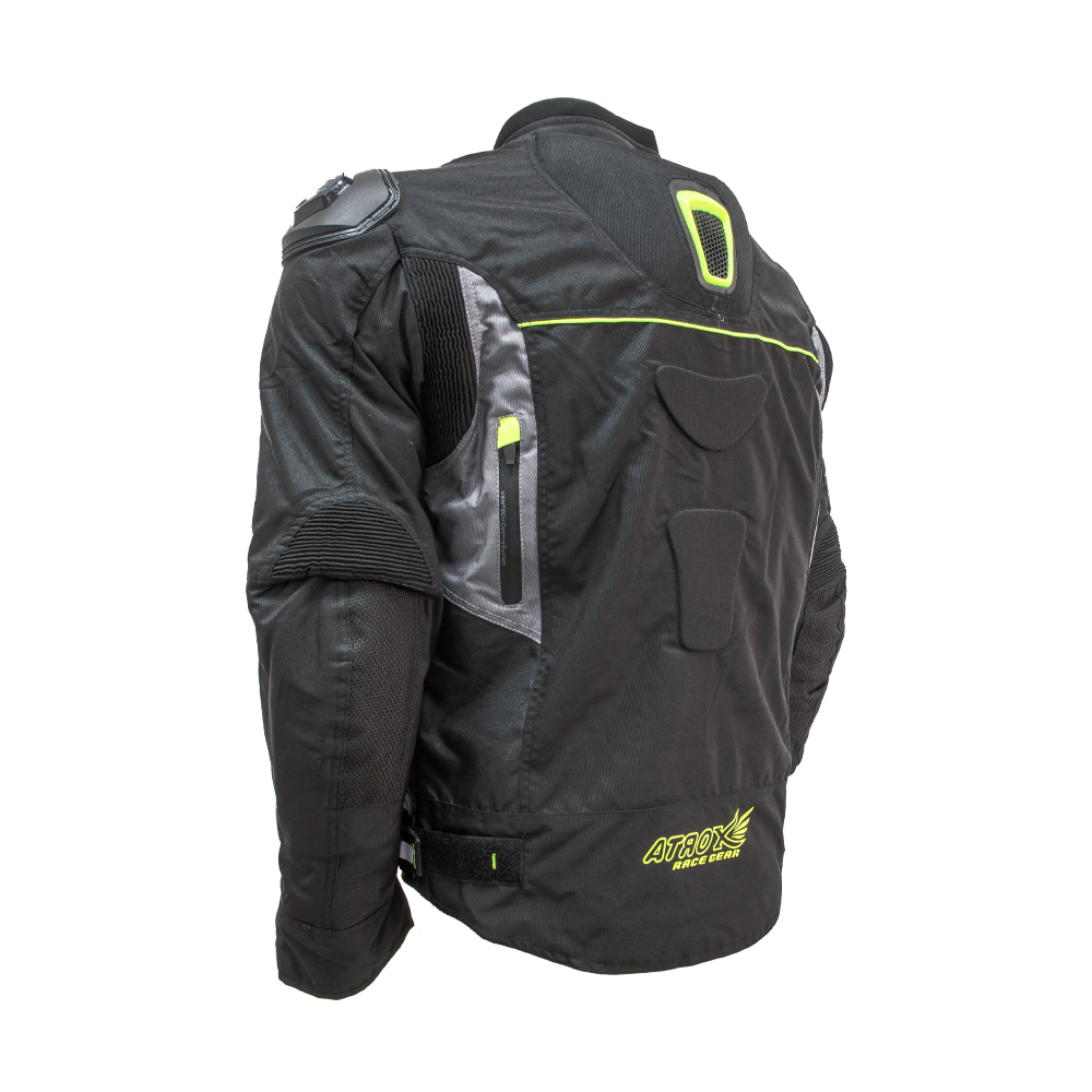 CHAMARRA ATROX CON PROTECCIONES AT-2128 CORDURA NEON