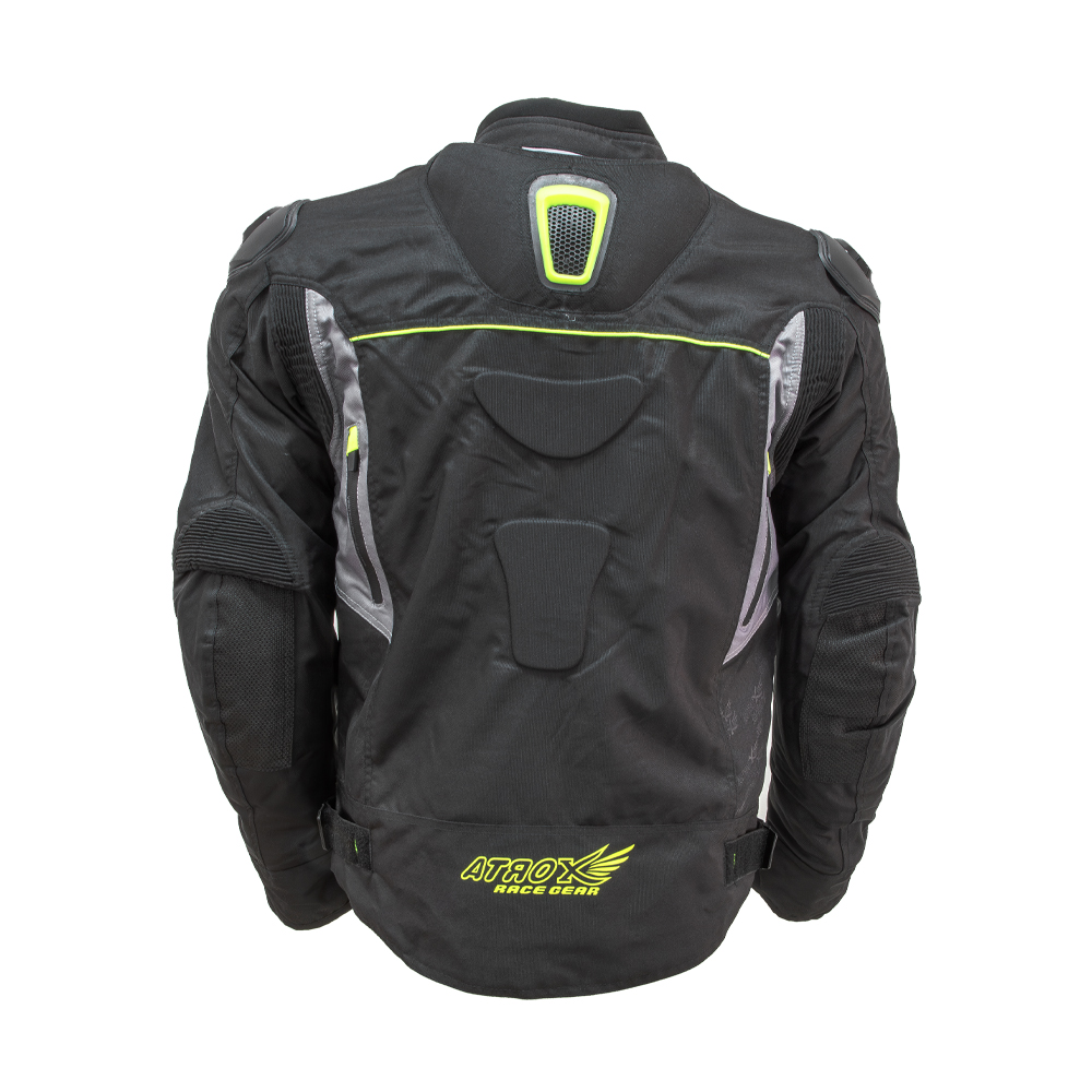 CHAMARRA ATROX CON PROTECCIONES AT-2128 CORDURA NEON