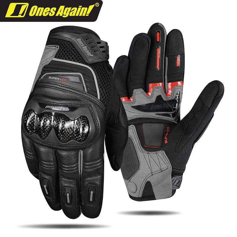 GUANTES ONES AGAIN MG08 NEGRO GRIS ROJO