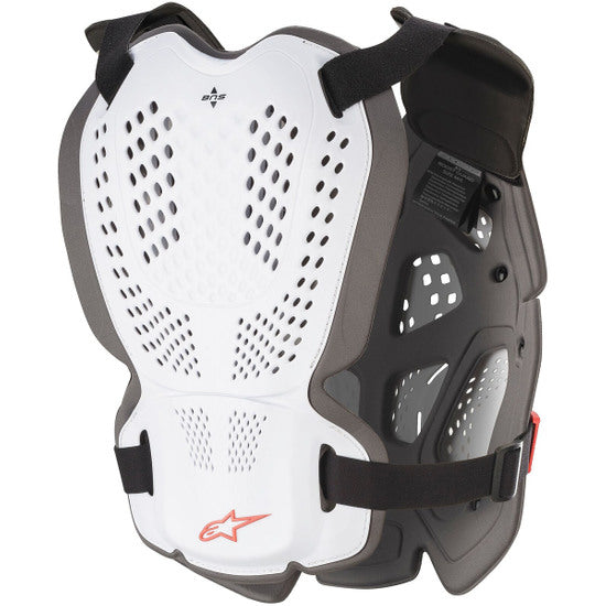 PROTECTOR DE PECHO PARA MOTOCROSS ALPINESTARS A-1 PLUS BLANCO ROJO