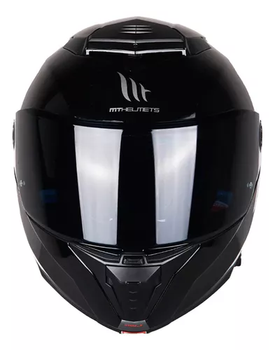 Casco Abatible Mt Atom 2 A1 Negro Brillo