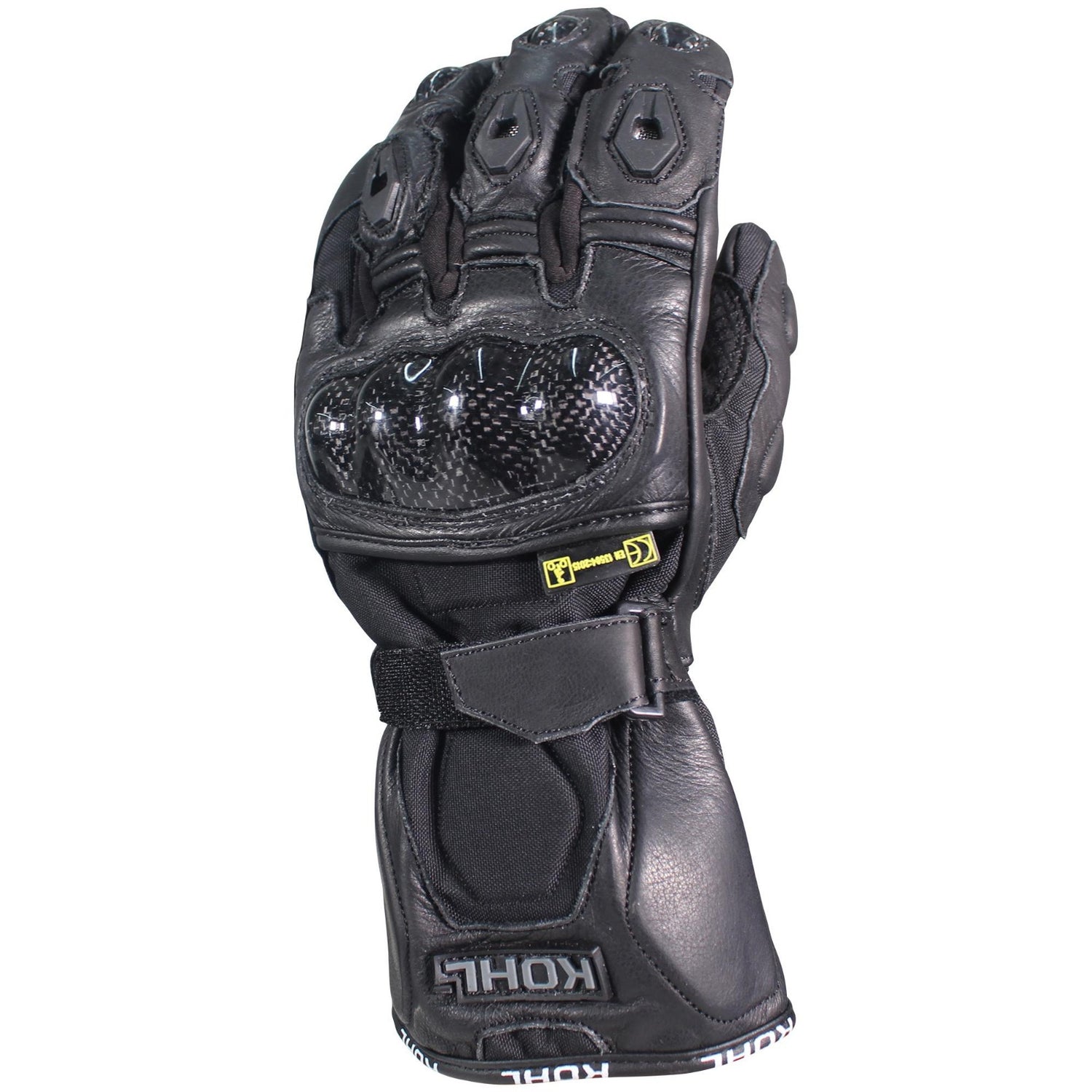 GUANTES VEL NEGRO KOHL-312 TEXTIL/PIEL