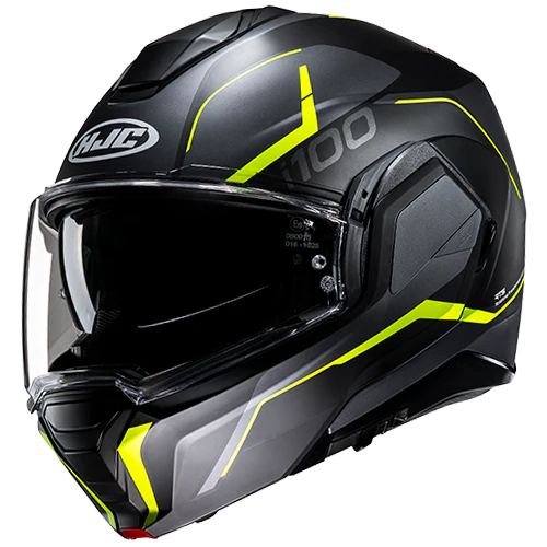 CASCO MODULAR HJC I100 LORIX NEGRO GRIS AMARILLO