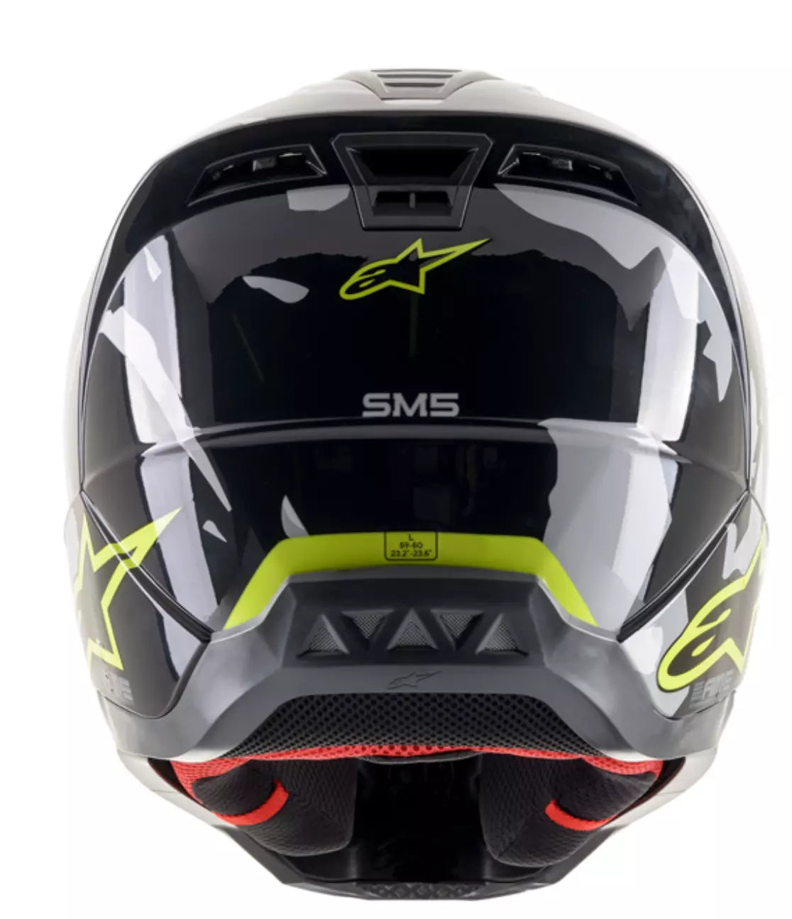 CASCO ALPINESTARS CROSS S-M5 ROVER NEGRO DOBLE CERTIFICACION NEGRO AMARILLO