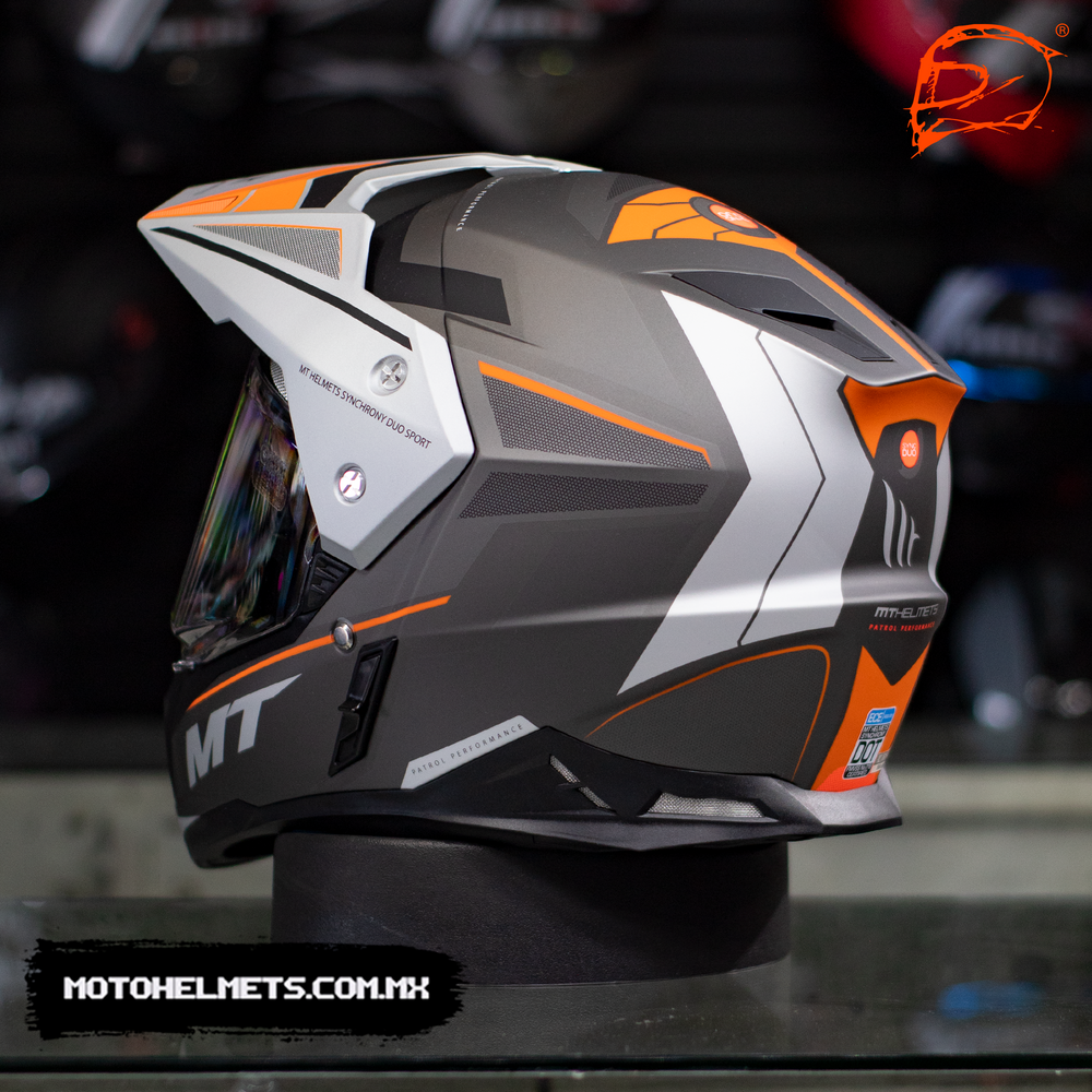 Casco Mt Synchrony Ds Sv Patrol B4 Gris Naranja