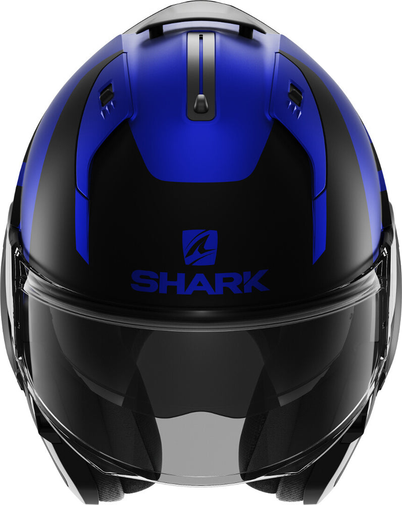 Casco Moto Abatible Shark Discovery Evo Gt Sean Gris/ Azul