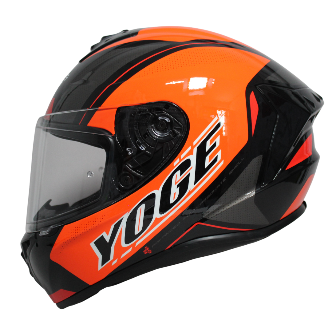 Casco Yoge Dekers A4 Naranja DP815 Doble Certificación - Moto Helmets  -  - Cascos, Integrales, Nuevo