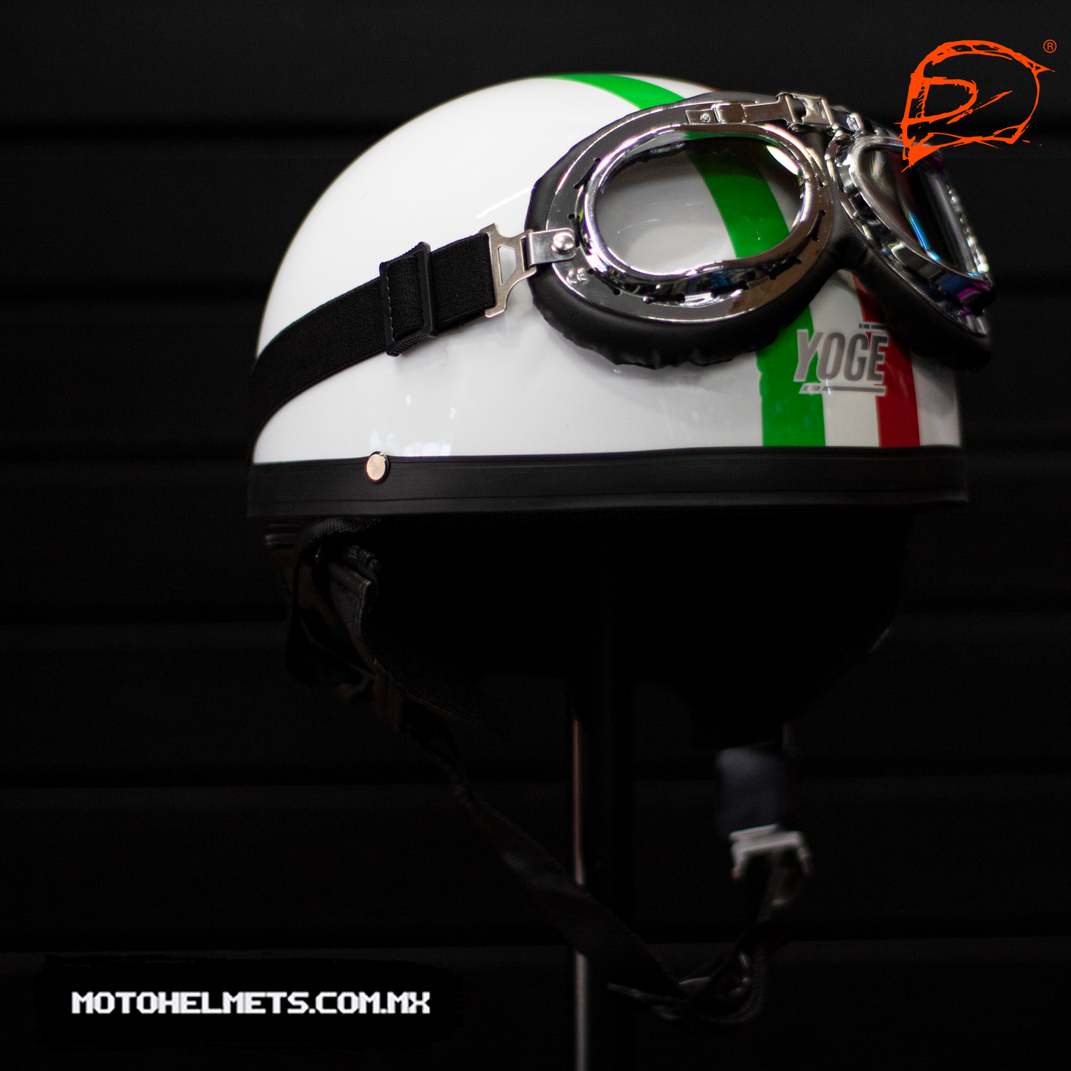 Casco Abierto Jet Retro Yoge Italia Blanco