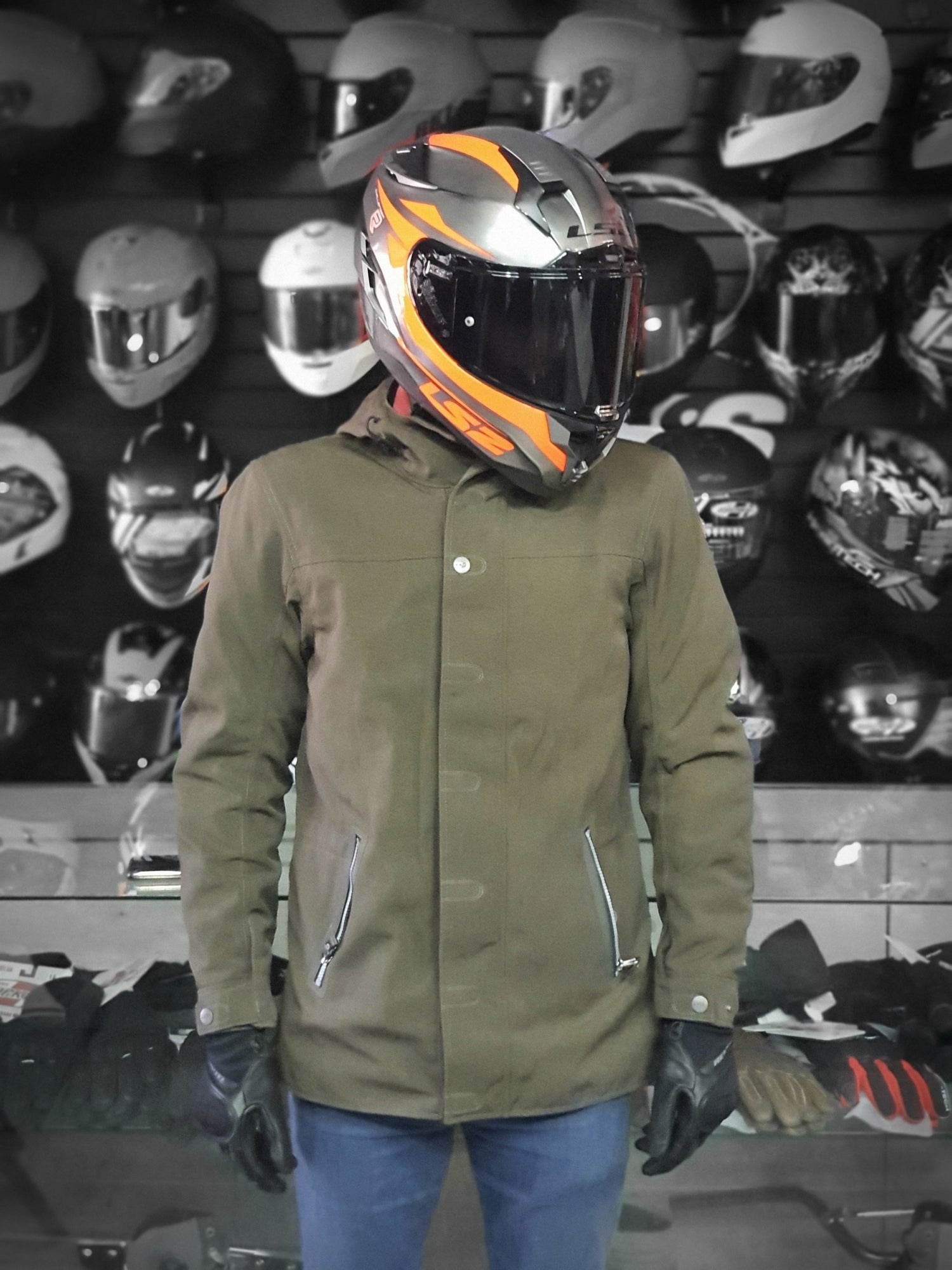 Chamarra de Moto LS2 Rambla Khaki - Moto Helmets  -  - Chamarras, Equipo