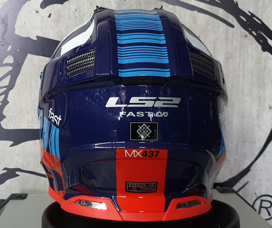 Casco cross bambino LS2 Fast Evo Mini XCode arancio blu