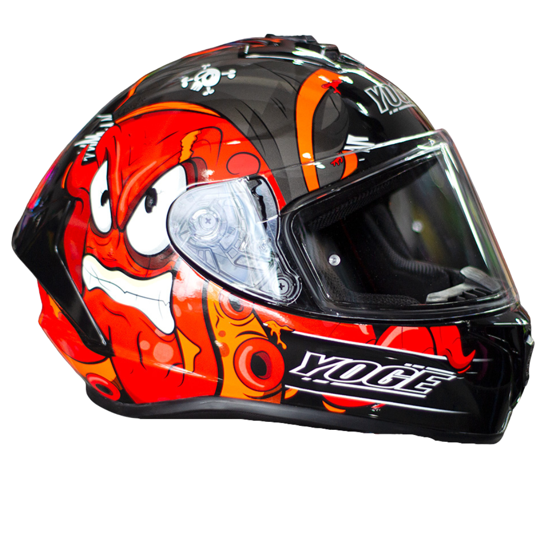 Casco Yoge Garglen D5 Rojo Doble Certificación - Moto Helmets  -  - Cascos, Integrales, Nuevo