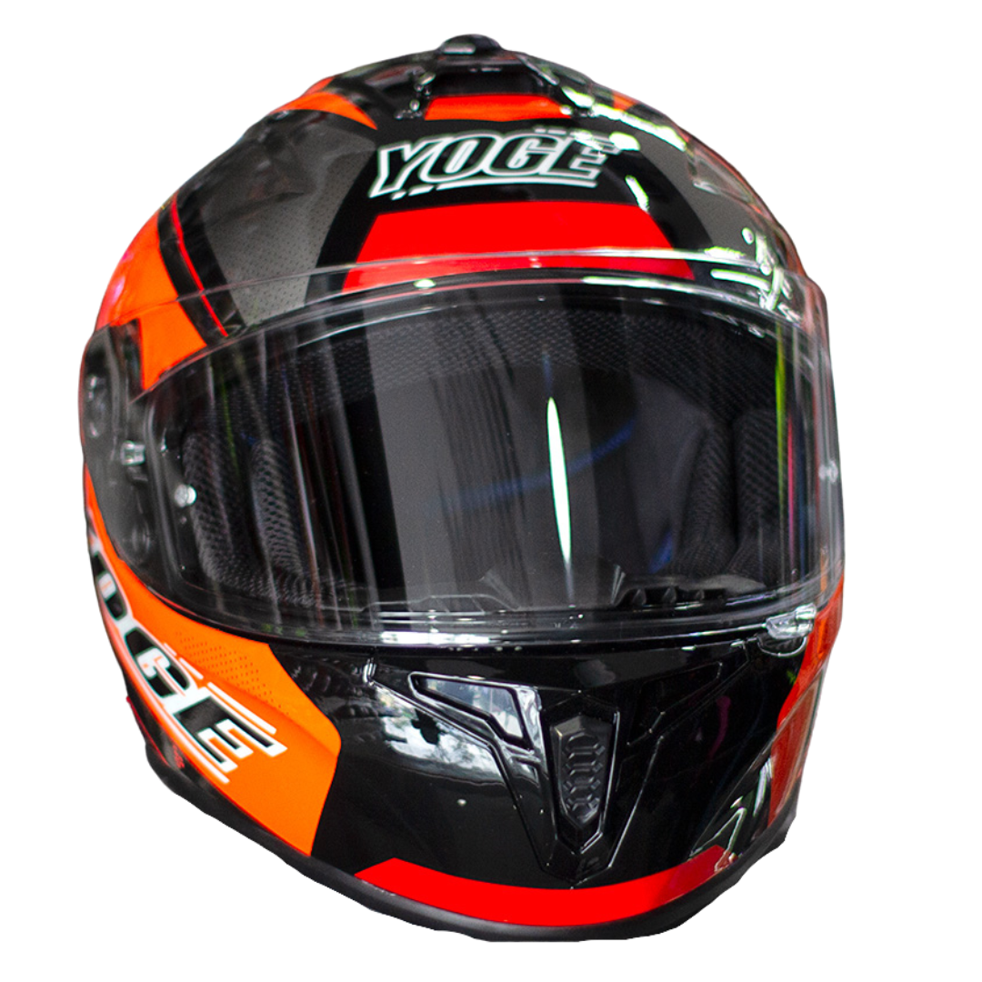 Casco Yoge Dekers A4 Naranja DP815 Doble Certificación - Moto Helmets  -  - Cascos, Integrales, Nuevo