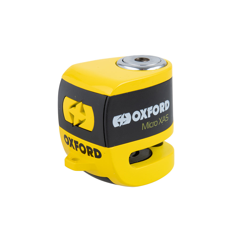 Candado Oxford Micro XA5 Alarm Disc Amarillo Negro