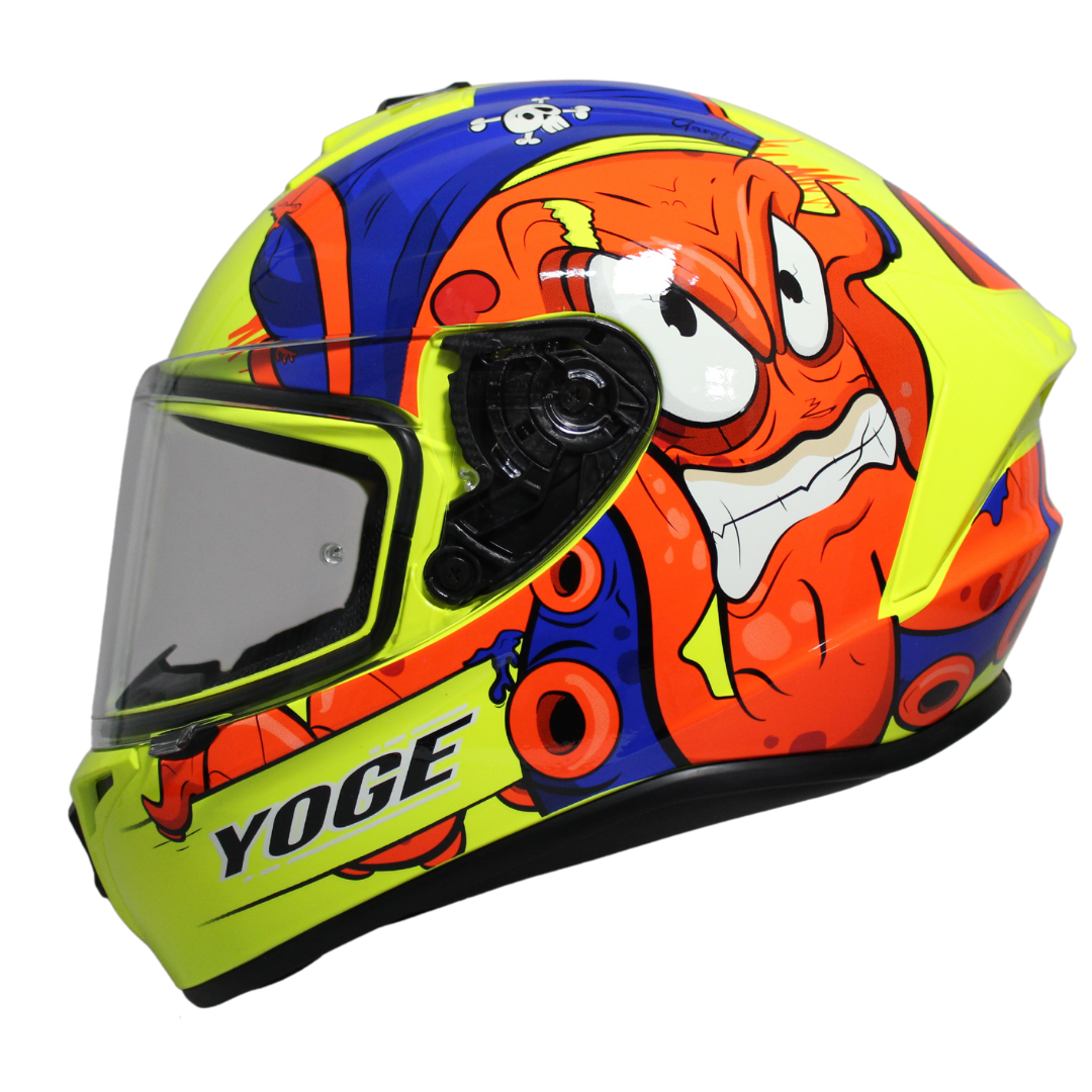 Casco Yoge Garglen J4 Amarillo Doble Certificación - Moto Helmets  -  - Cascos, Integrales, Nuevo