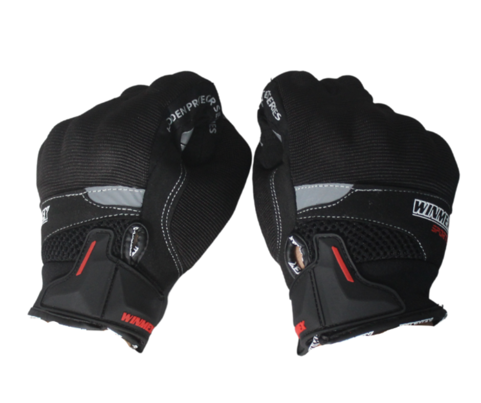 Guantes De Pista Winmex Nuevo Modelo Negro - Moto Helmets  -  - Equipo, guantes