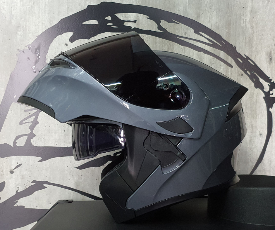 Casco Abatible R7 Unscarred Gris - Moto Helmets  -  - Abatibles, Cascos, Equipamento Mujer, Modulares