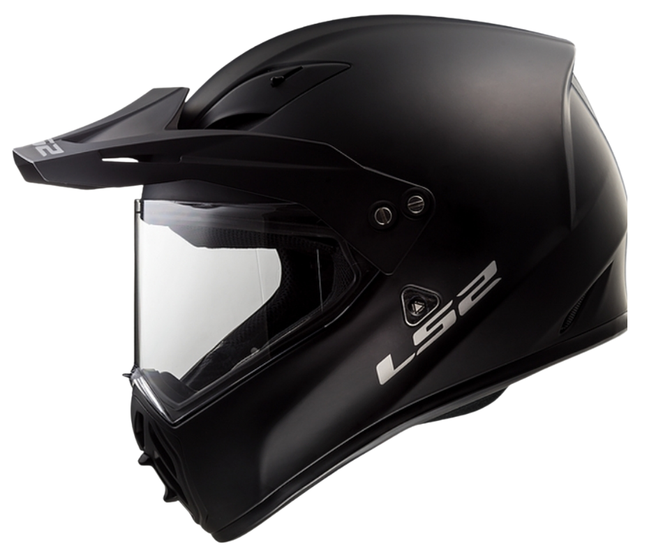 Casco LS2 Streetfighter MX419 Solid Negro Mate - Moto Helmets  -  - Cascos, Doble Propósito, Integrales