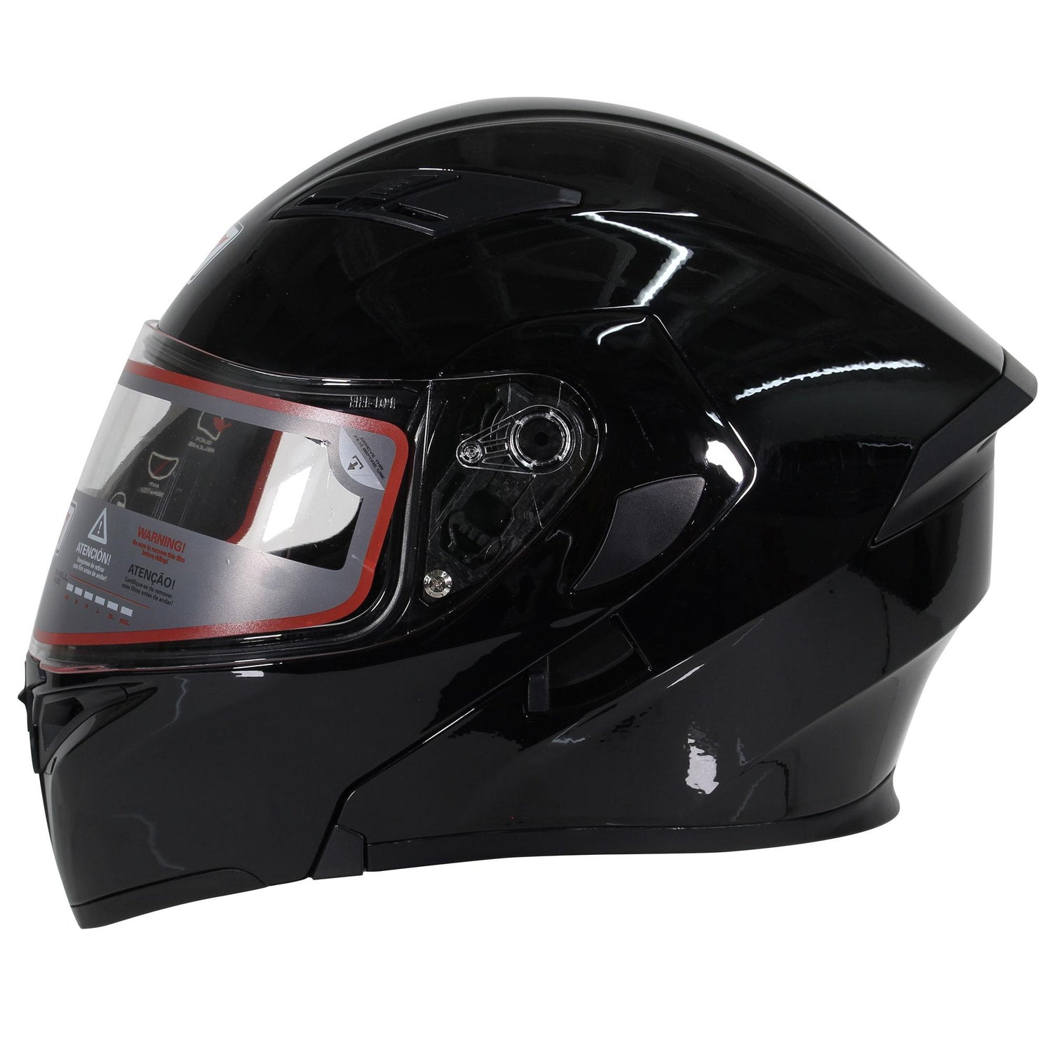 Casco Abatible R7 Unscarred Negro Brillo - Moto Helmets  -  - Abatibles, Cascos, Equipamento Mujer, Modulares