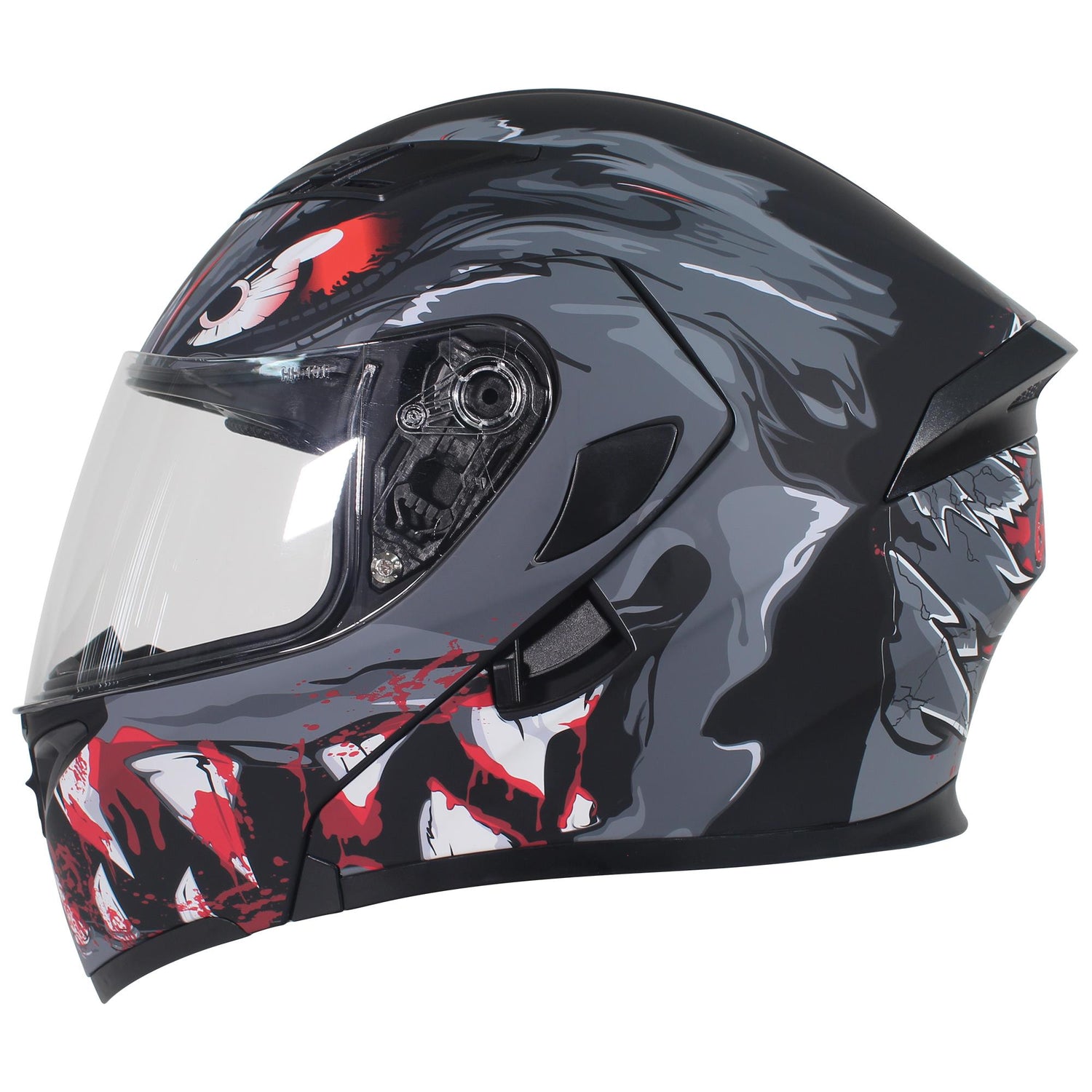 Casco Abatible R7 Unscarred Rex Grs/Ngo/Rjo - Moto Helmets  -  - Abatibles, Cascos, Modulares