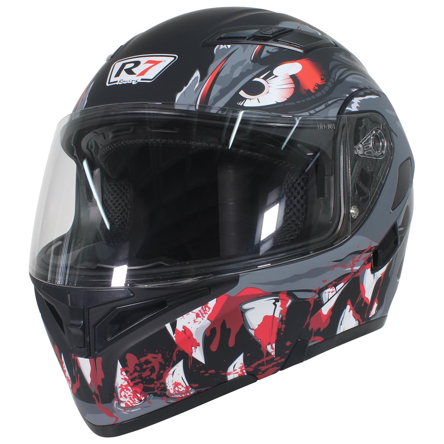 Casco Abatible R7 Unscarred Rex Grs/Ngo/Rjo - Moto Helmets  -  - Abatibles, Cascos, Modulares